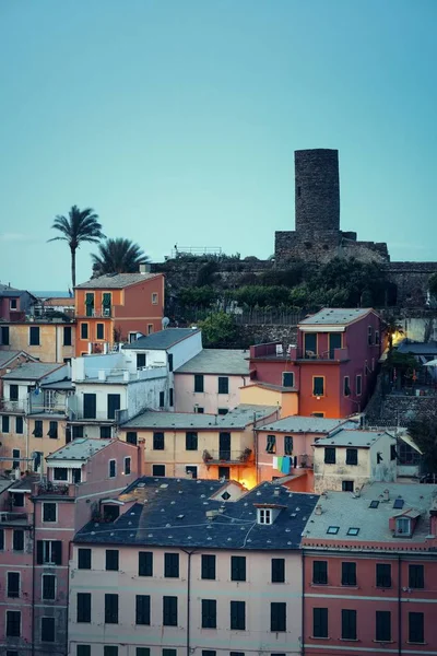 Edificios Vernazza Uno Los Cinco Pueblos Cinque Terre Italia —  Fotos de Stock