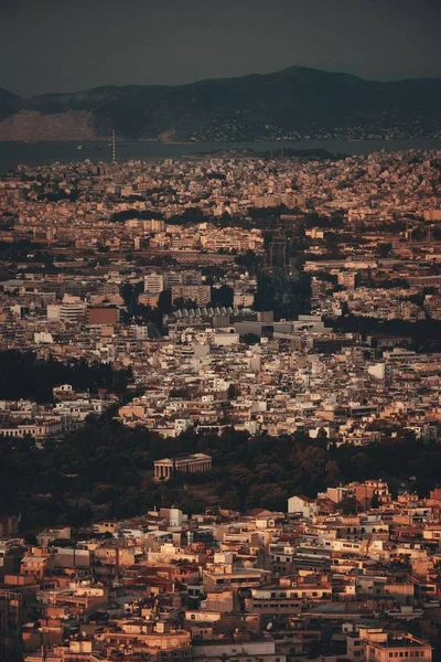 Skyline d'Athènes depuis le mont Lykavitos — Photo