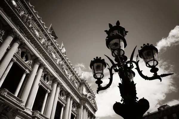 Palais Garnier Med Vintage Lampa Från Gatan Paris — Stockfoto