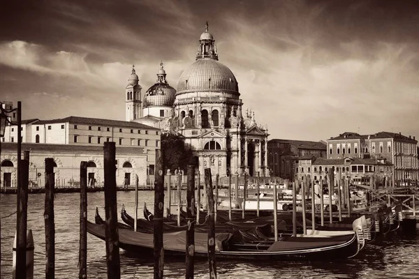Παραθαλάσσια Άποψη Της Βενετίας Εκκλησία Santa Maria Della Salute Και — Φωτογραφία Αρχείου