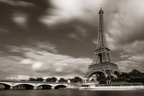 Seine Und Eiffelturm Paris Frankreich — Stockfoto