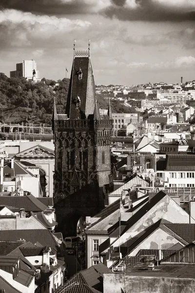 Prag manzarası çatı görünümü — Stok fotoğraf