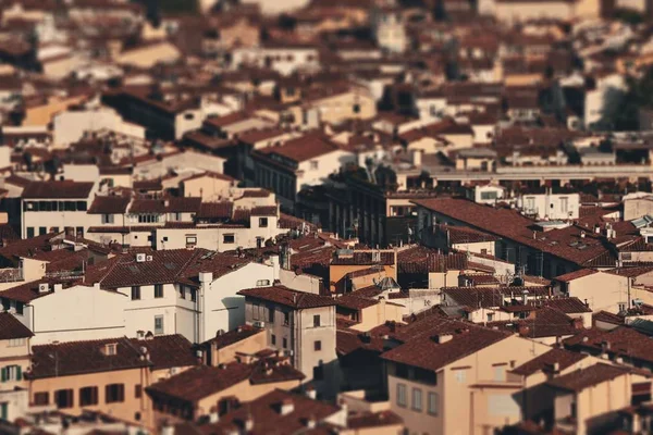 Roofs Old Buildings Florence Italy Tilt Shift Effect — Stock Photo, Image