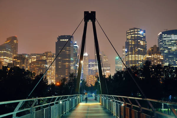 Yaya Köprüsü Yükseklik Calgary Kanada Şehir Merkezindeki Gökdelenler — Stok fotoğraf