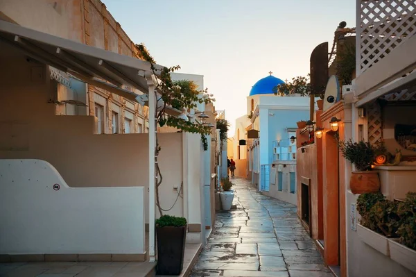 Santorini ilha vista de rua — Fotografia de Stock