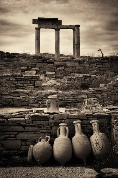 Delos tarihi kalıntılar — Stok fotoğraf