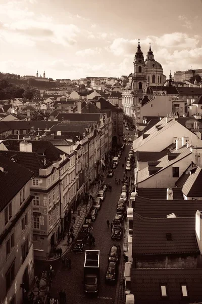 Praag skyline rooftop weergave koepel — Stockfoto