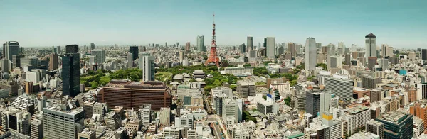 Tokyo Tower Urban Skyline Rooftop View Ιαπωνία — Φωτογραφία Αρχείου