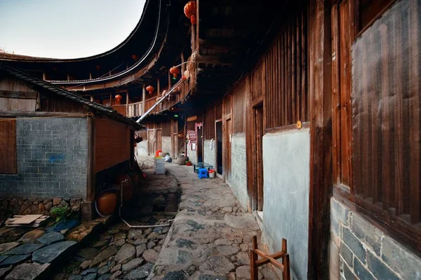 Geleneksel Tulou Binası Hakka Nın Fujian Çin Deki Eşsiz Konutlarıdır — Stok fotoğraf