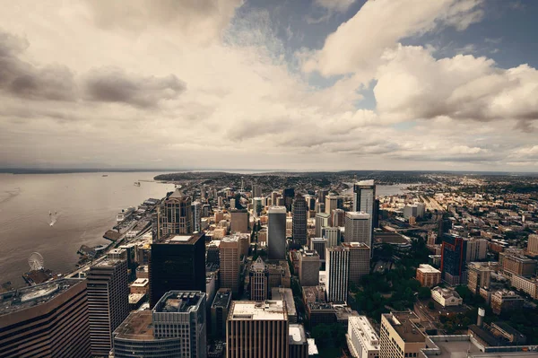 Vista Panorámica Azotea Seattle Con Arquitectura Urbana — Foto de Stock