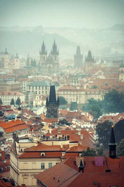 Prague skyline rooftop view — Stock Photo, Image