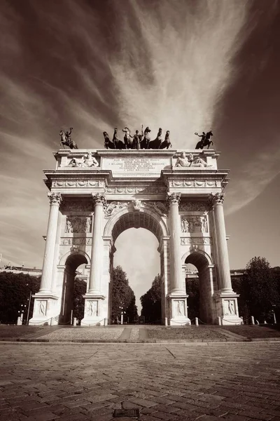 Arch béke Milánó — Stock Fotó