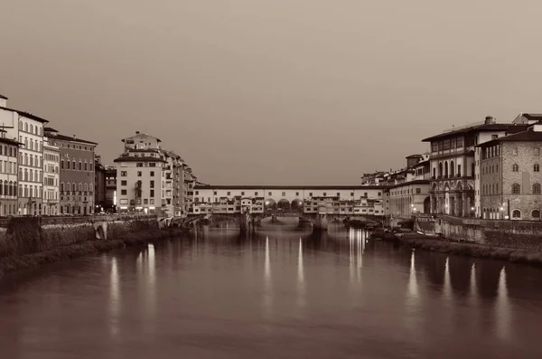 Ponte Vecchio Sul Fiume Arno Firenze — Foto Stock