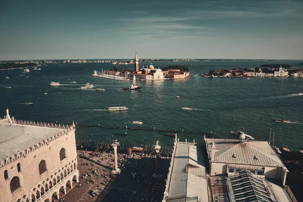 Piazza San Marco Och San Giorgio Maggiore Venedig Italien — Stockfoto