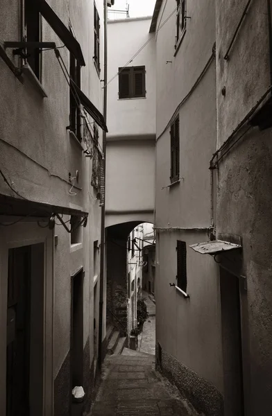 Vernazza Daki Sokak Binaları Cinque Terre Talya Daki Beş Köyden — Stok fotoğraf