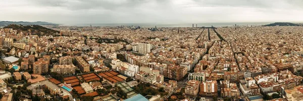 Vista aérea del horizonte de Barcelona — Foto de Stock