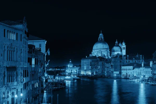 Venice Grand Canal Éjjel Olaszország — Stock Fotó