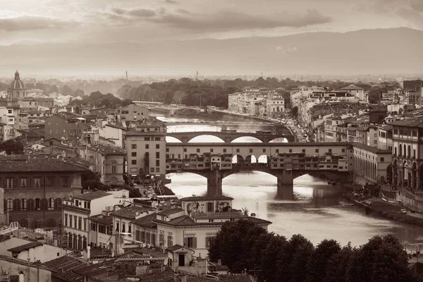 Skyline van Florence bw — Stockfoto