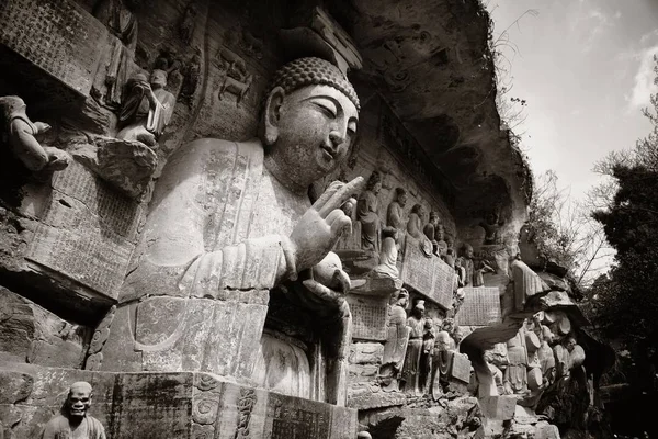 Dazu Rock Carvings — Stock Photo, Image