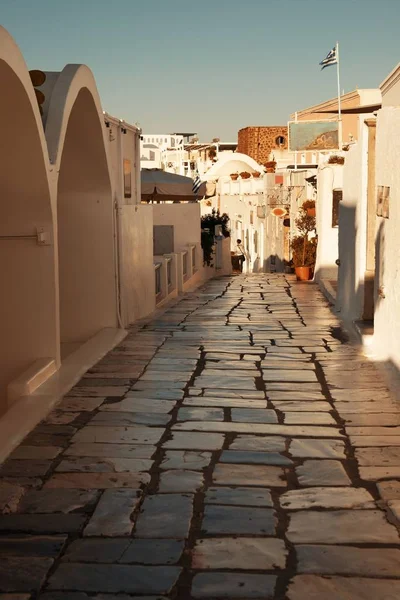 Santorini island Gatuvy — Stockfoto