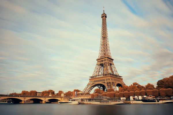 Eiffel Towerand River Seine Париж Франція — стокове фото