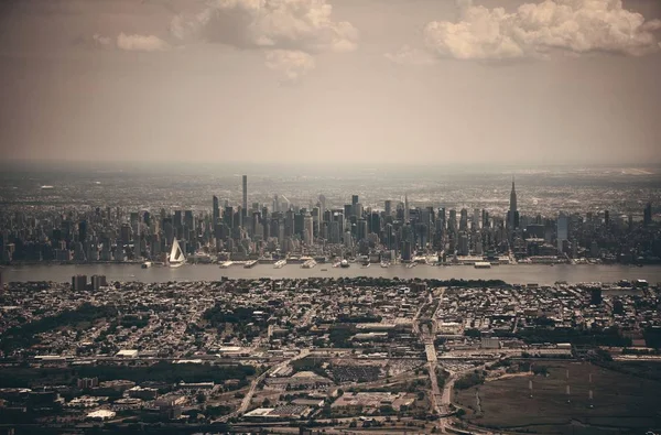 Letecký pohled na New york city — Stock fotografie