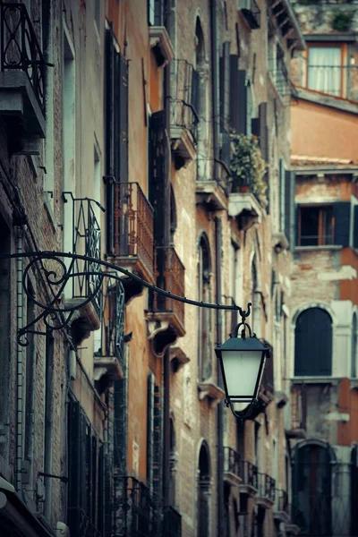 Lámpara Calle Con Edificios Históricos Venecia Italia — Foto de Stock