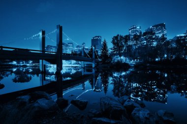 Gece Calgary Prensi Adası, Kanada.