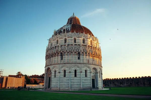 Pisa Piazza Dei Miracoli Talya Kilise Kubbesi Ile Gün Batımında — Stok fotoğraf