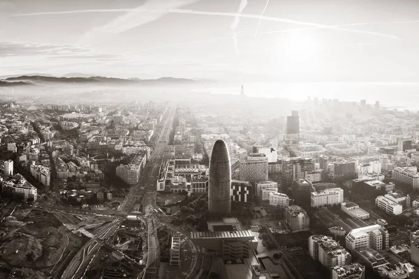 Vista aerea skyline di Barcellona — Foto Stock