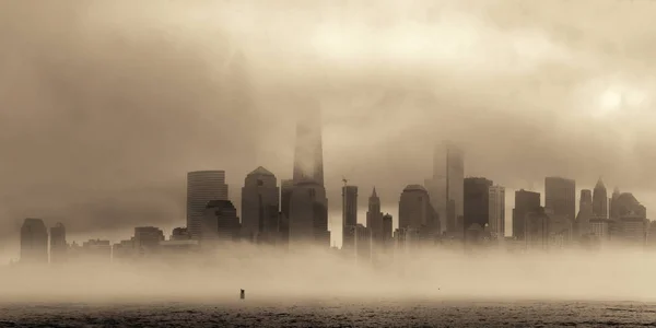 New York City centru mlha — Stock fotografie