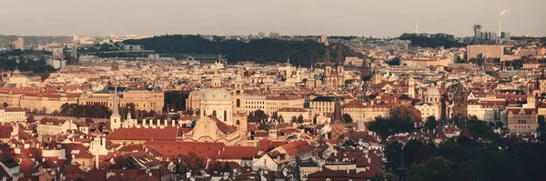 Praha Panorama střešní zobrazit panorama — Stock fotografie