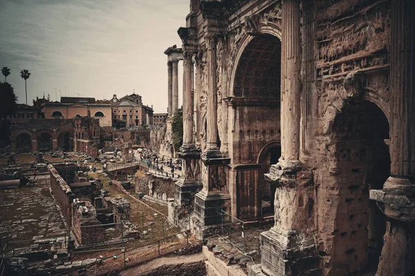 Archway Rome Forum Ruins Historical Buildings Italy — Stock Photo, Image