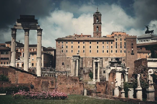 Forum Rome Avec Ruines Bâtiments Historiques Italie — Photo