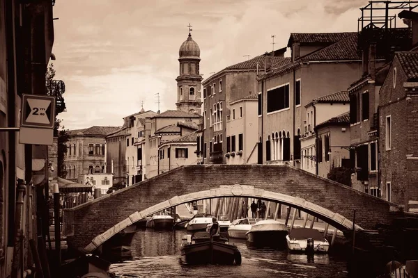 Vue Sur Canal Venise Avec Bâtiments Historiques Italie — Photo