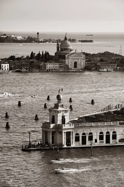 Ligne Horizon Venise Vue Haut Sur Tour Horloge Place Saint — Photo