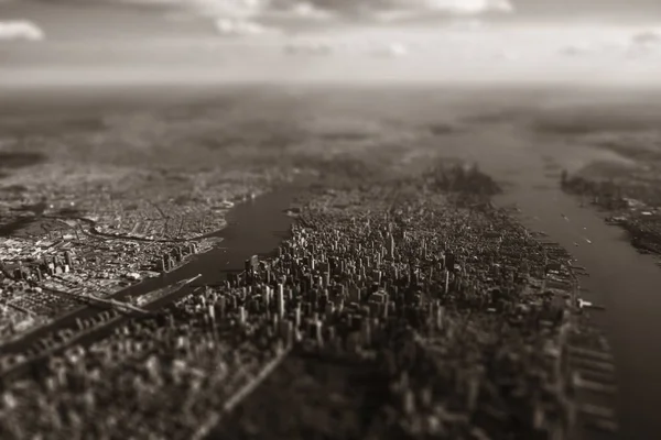 Luchtfoto van de New york city — Stockfoto
