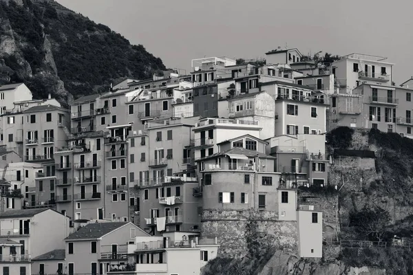 Edificios Estilo Italiano Sobre Acantilado Manarola Cinque Terre Italia —  Fotos de Stock