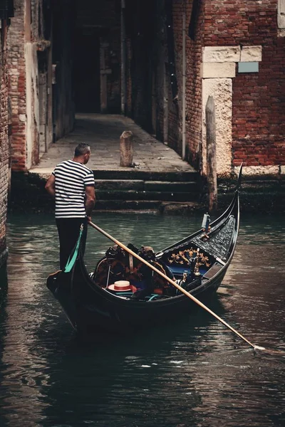 Gondole Dans Canal Venise Italie — Photo