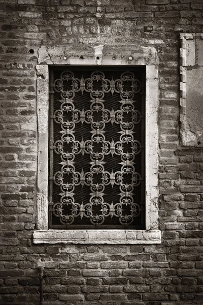 Närbild Fönstret Historiska Byggnader Venedig Italien — Stockfoto