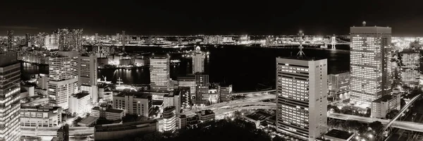 Vista Azotea Del Horizonte Del Rascacielos Urbano Tokio Por Noche —  Fotos de Stock