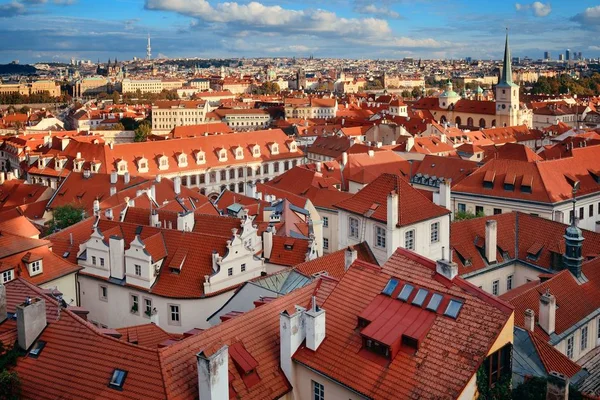 Praga skyline vista sul tetto — Foto Stock