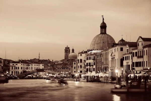 Velence Nagy Csatorna Kilátás Történelmi Épületek Olaszország — Stock Fotó