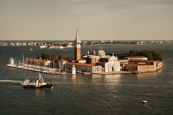 San Giorgio Maggiore Church Aerial View Venice Italy — Stock Photo, Image
