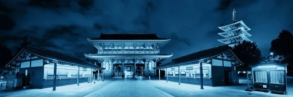 Sensoji Tempel Tokio Japan Bei Nacht — Stockfoto