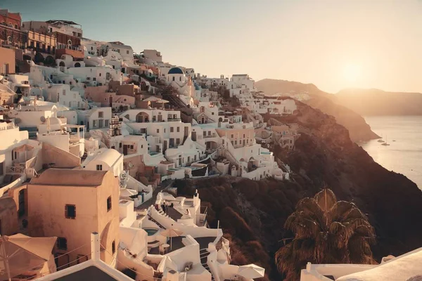 Santorini manzarası gündoğumu — Stok fotoğraf