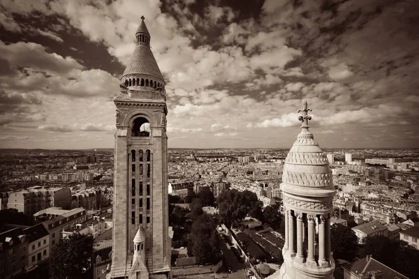 Uitzicht Vanaf Top Van Kathedraal Van Sacre Coeur Parijs Frankrijk — Stockfoto