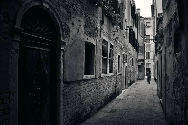 Talya Venedik Teki Tarihi Binaların Olduğu Sokak Manzarası — Stok fotoğraf