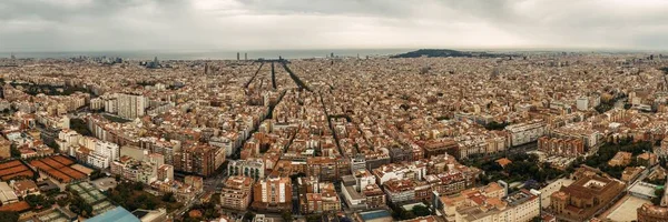 Barcelona Vista Aérea Skyline Com Edifícios Espanha — Fotografia de Stock