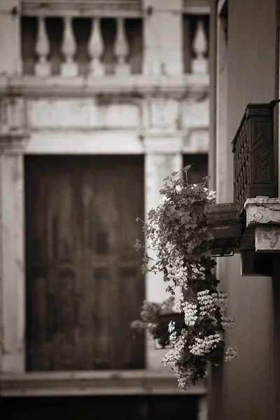 Una Vista Cerca Ventana Los Edificios Históricos Venecia Italia — Foto de Stock
